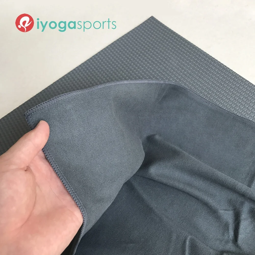 
suede hot yoga towel manduke yoga blanket customized logo size high quality by iyogasports 
