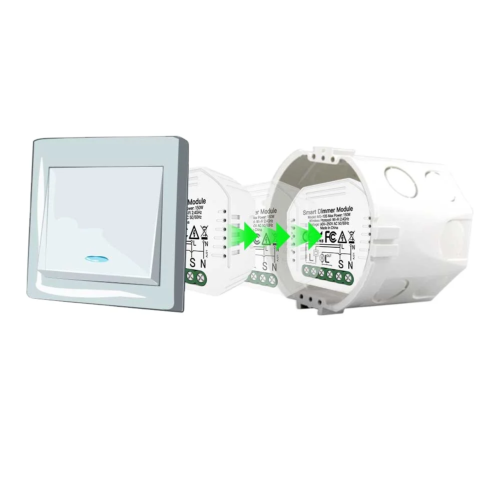 NH-MS105 Indoor intelligent dimmer 2 Gang Smart ZigBee Dimmer Module