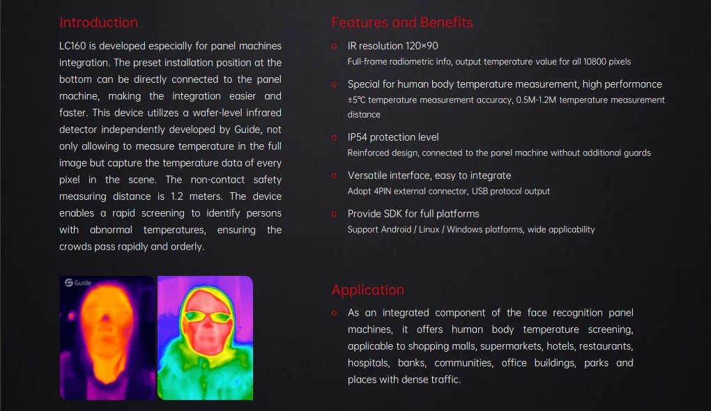 Mini module  human body temperature measurement module lc160 High-cost performance, built for body  screening  module  detector