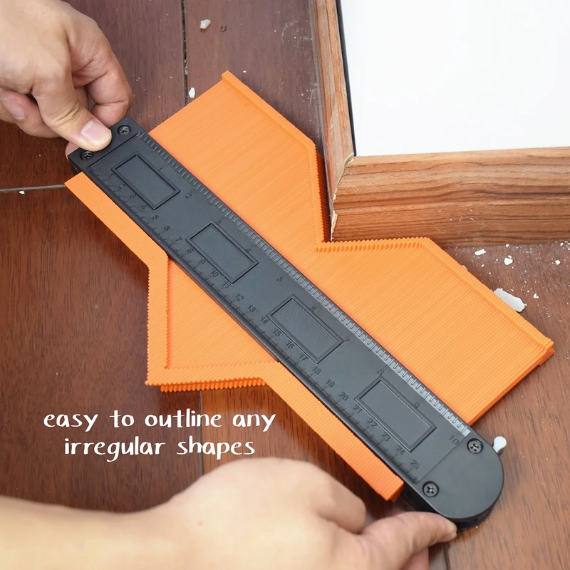 
Factory Directly Amazon hot 10 inch And 5 inch Combine Plastic Widen Contour Gauge With Metal Lock contour duplicator gaugue 