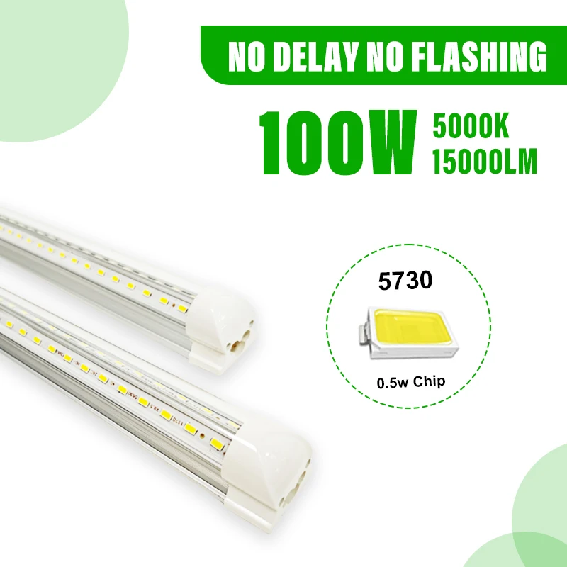 can connect max 4 of these 8ft led tubes V Shape Clear Cover Hight Output  Linkable Lights