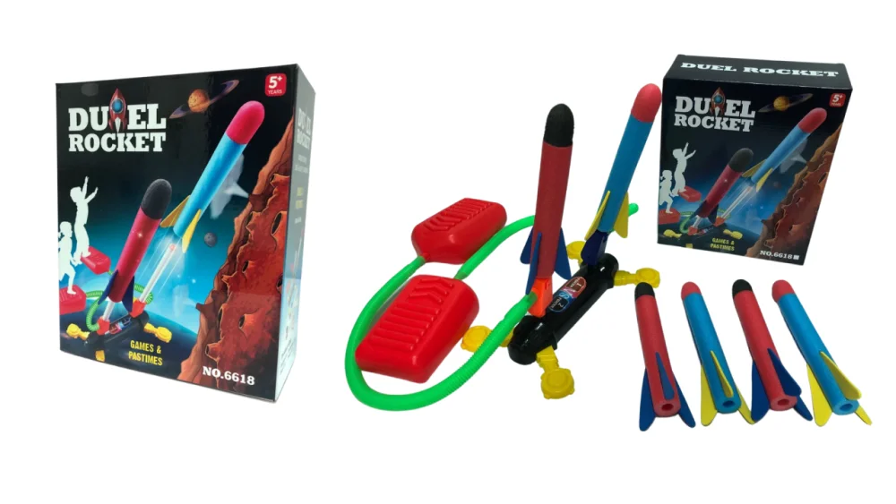 Novelty Kid Air Rocket Foot Pump Launcher Outdoor Air Pressed Stomp Soaring Rocket Toys Child Play Set Jump Sport Games Toys