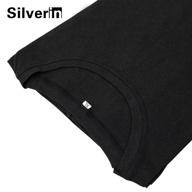 Comfortable antifungus deodorant sport men cotton t-shirt with pure silver fiber