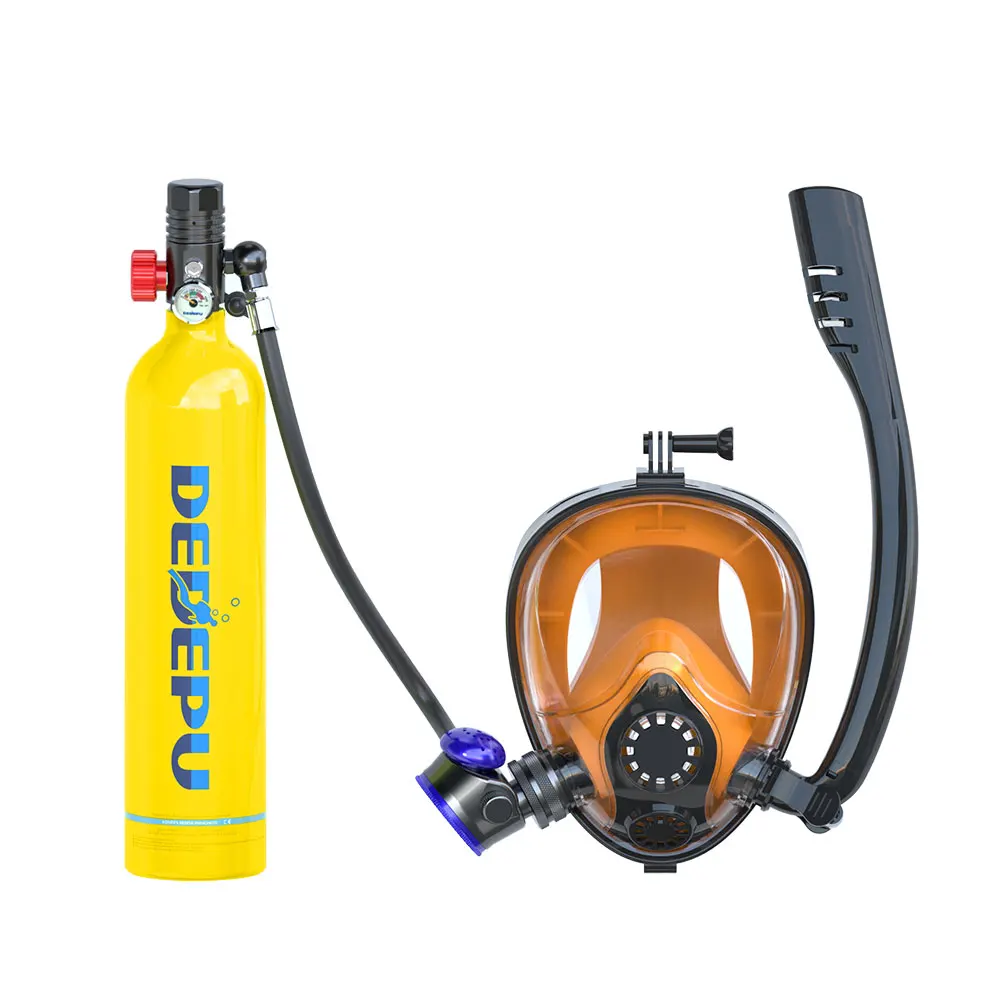 DEDEPU OEM/ODM 1L gas cylinder Diving Tank Space Aluminium Breathing Head Air Compressor Scuba Tank own USA overseas warehouse
