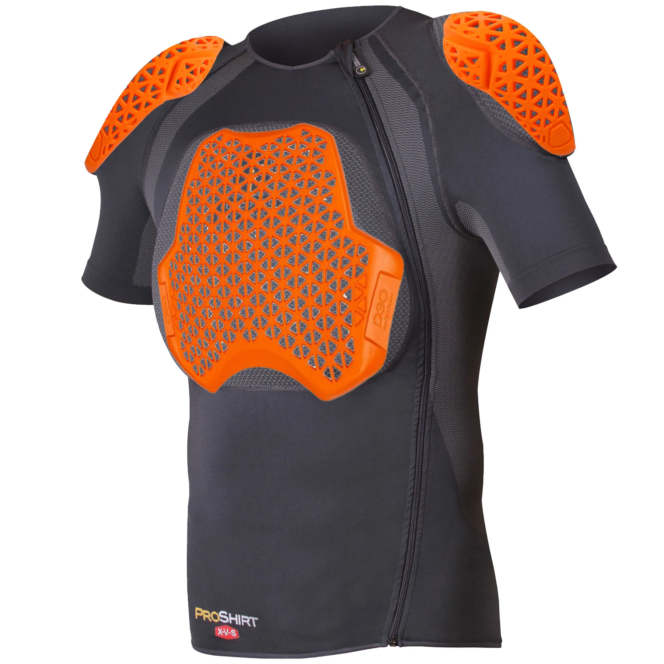 EN 1621 CE  certified Anti-odor modular central zip-up motorcycle armor shirt with built in elbow and shoulder protection