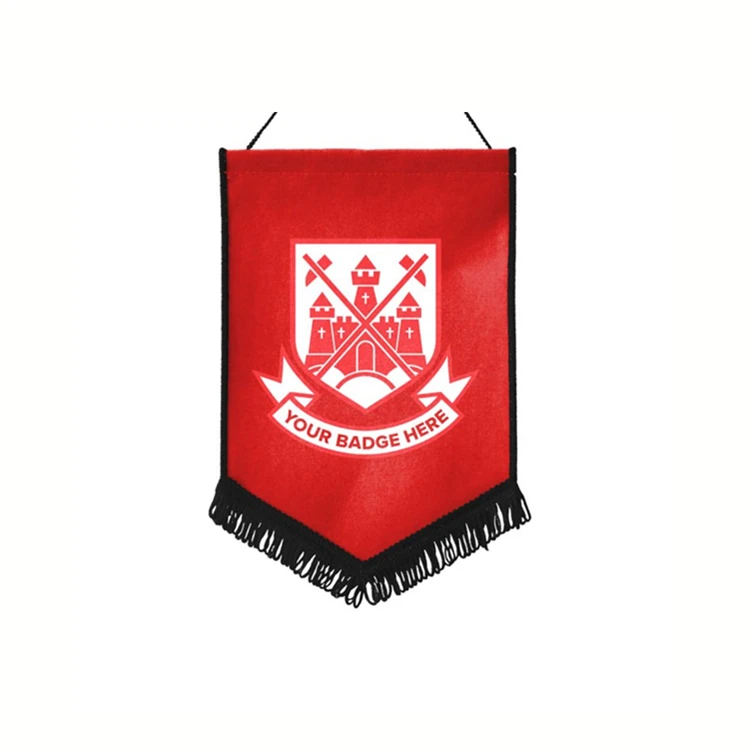 Custom Advertising Satin Material Club National Football Team Pennant Flag Banner