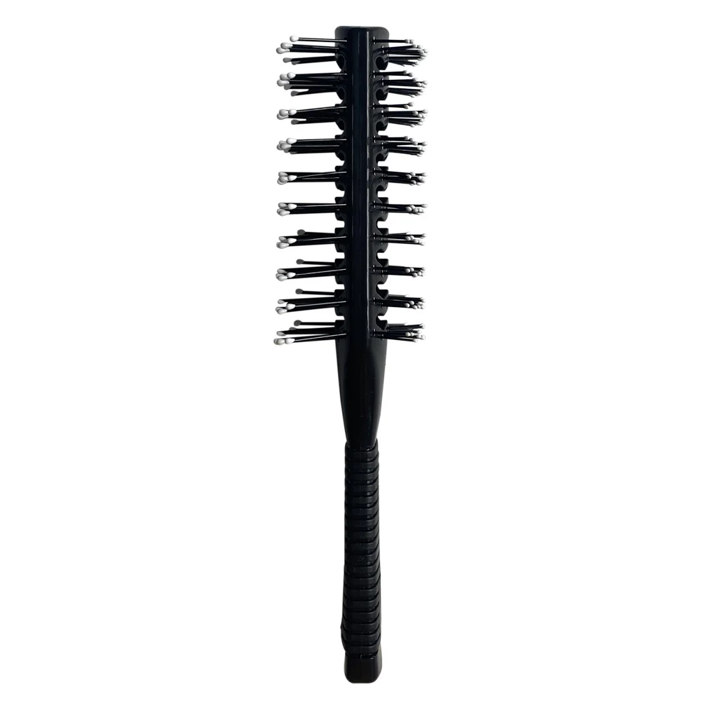 Professional plastic beauty double sided double side hair brush culing vent self cleaning self-clean hair brush wholesale