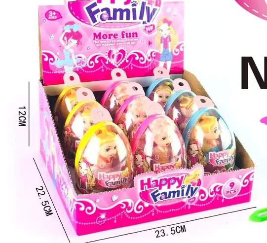 Hot sales Surprise Egg Toy Fashion baby surprise capsule doll toy candy for girls surprise egg toy candy