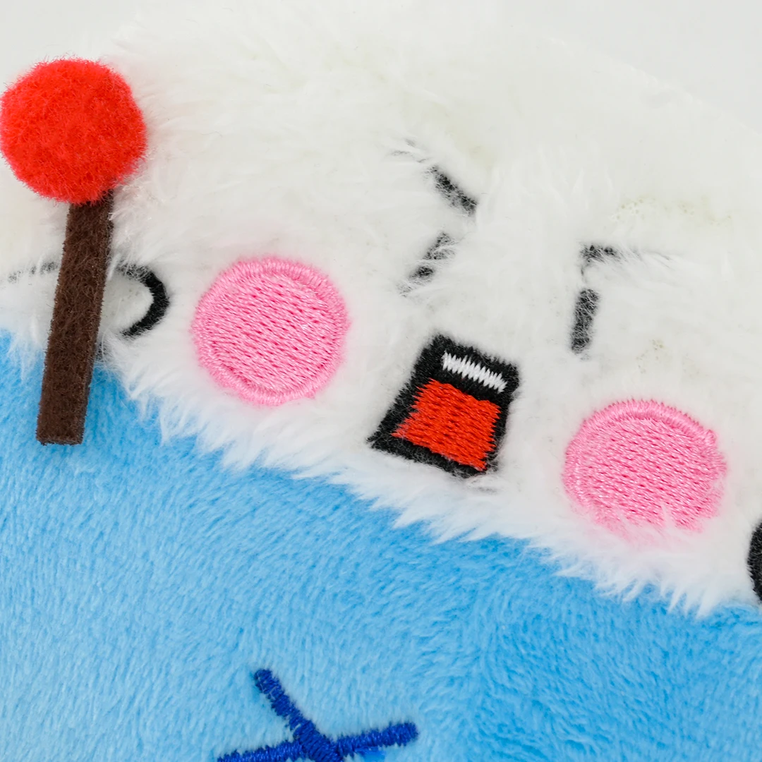 Mini Wallet Coin Purse Custom Cute Blue bowl of rice Unisex Headphone Storage Bag Key Bag Backpack Pendant PP Cotton