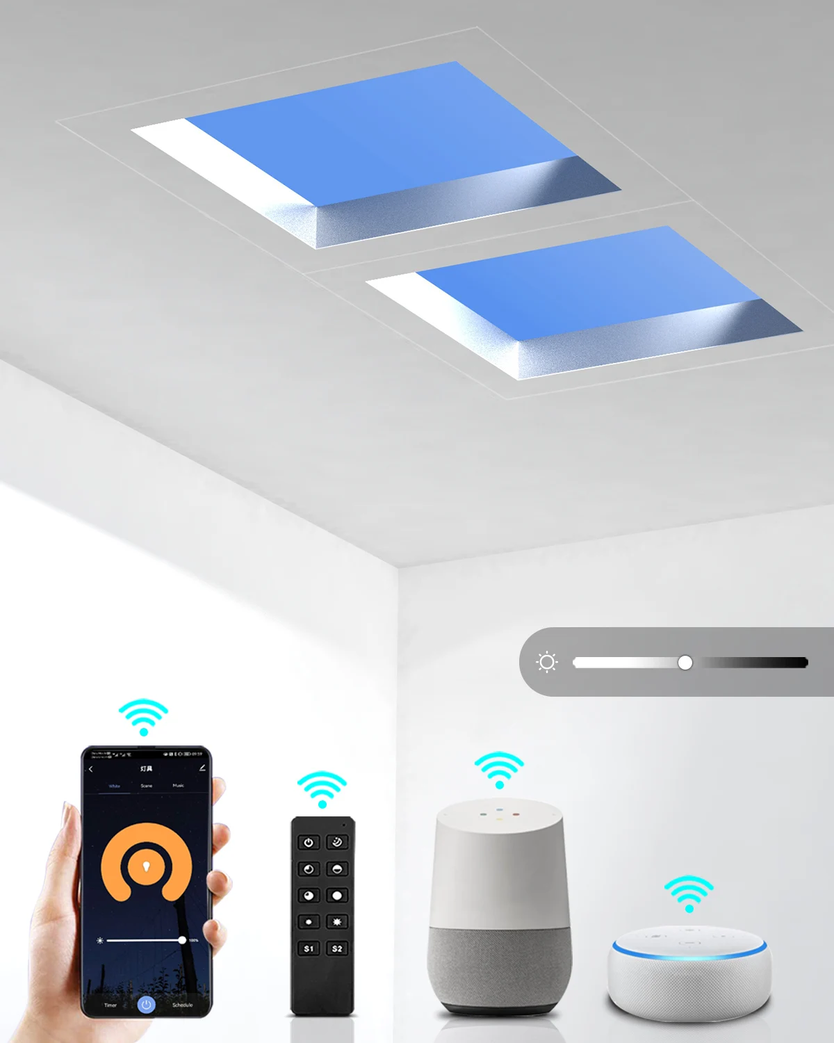 Modern Design Slim Panel Led Ceiling Light 1200*600mm Ultra Thin Surface  Led Light Panel For Healthcare Education Lighting