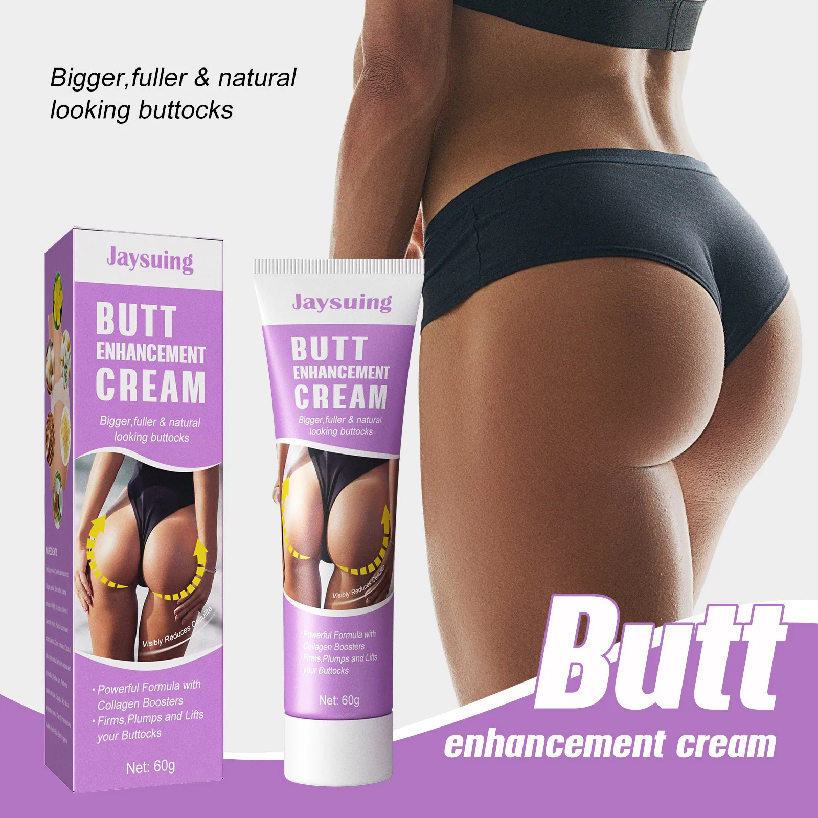 Big Buttock Enlargement Oil Cream Hip Up Firming Butt Enhancement Cream Bigger No Side Effects Hip Lift Up Cream Serum Set