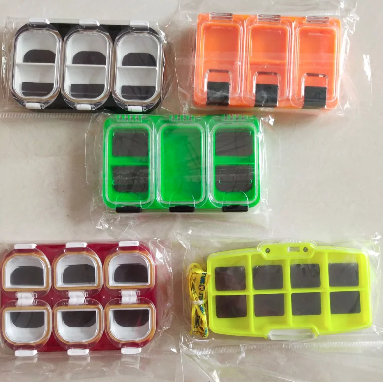 Magnetic 6 Grid Waterproof Fishing Hook Storage Accessories Tackle Tool Boxes Outdoor Fishing Hook Box Storage Accessories