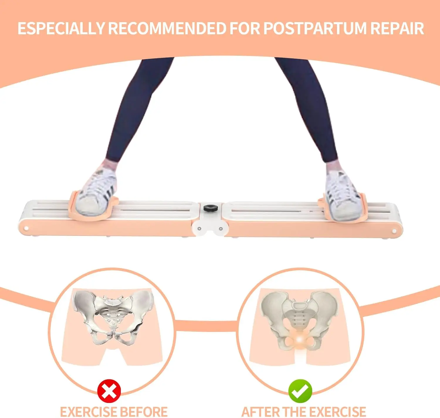 RS Custom Logo Sliding Machine Leg Exercise Equipment Kegel Fitness Pelvic Muscle Thigh Master Hip Trainer Ski Workout Exerciser