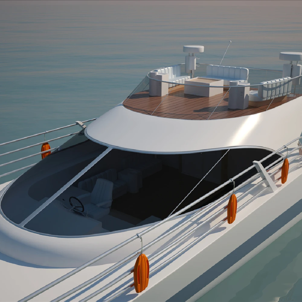 Small Luxury Half Cabin   Aluminum yacht Yacht Boat