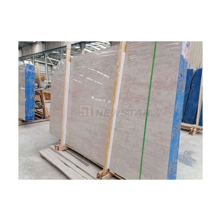 NEWSTAR Polished Pink Marble with Cream Rose Texture for Sophisticated Interior Floors and Bathroom