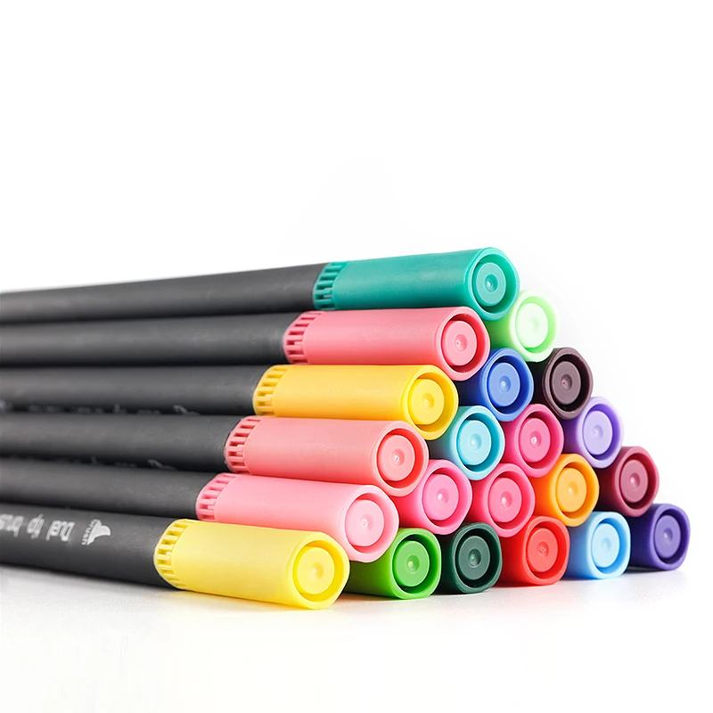 Stromer Manufacturer Oem Customer Logo 12 24 36 48 60 80 100 Colors White Markers Brush Pens Brush Drawing Set Watercolor Pen