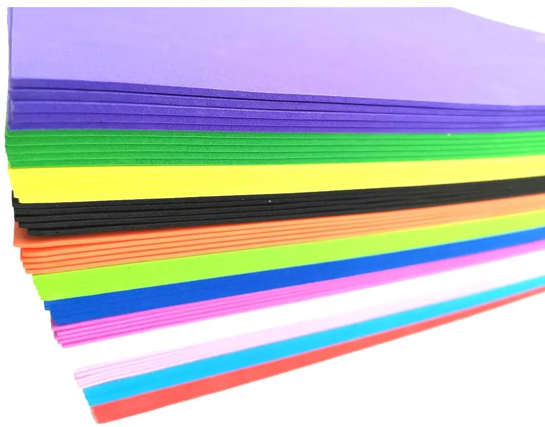 Factory custom sizes and colors EVA Foam Sheets  Assorted Colors 2mm Thick for Arts and Craft DIY  Handmade