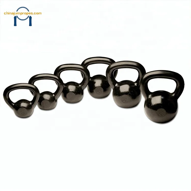 High Quality Black Training Powder Coated Kettlebell Set, adjustable dumbbell set kettle bell