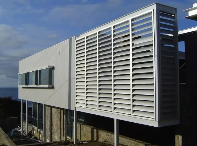 Fixed/Manual/Electric Exterior Shutters with Louvres Frame System Waterproof Sunshade Shutter Louver Ventilation Louvers
