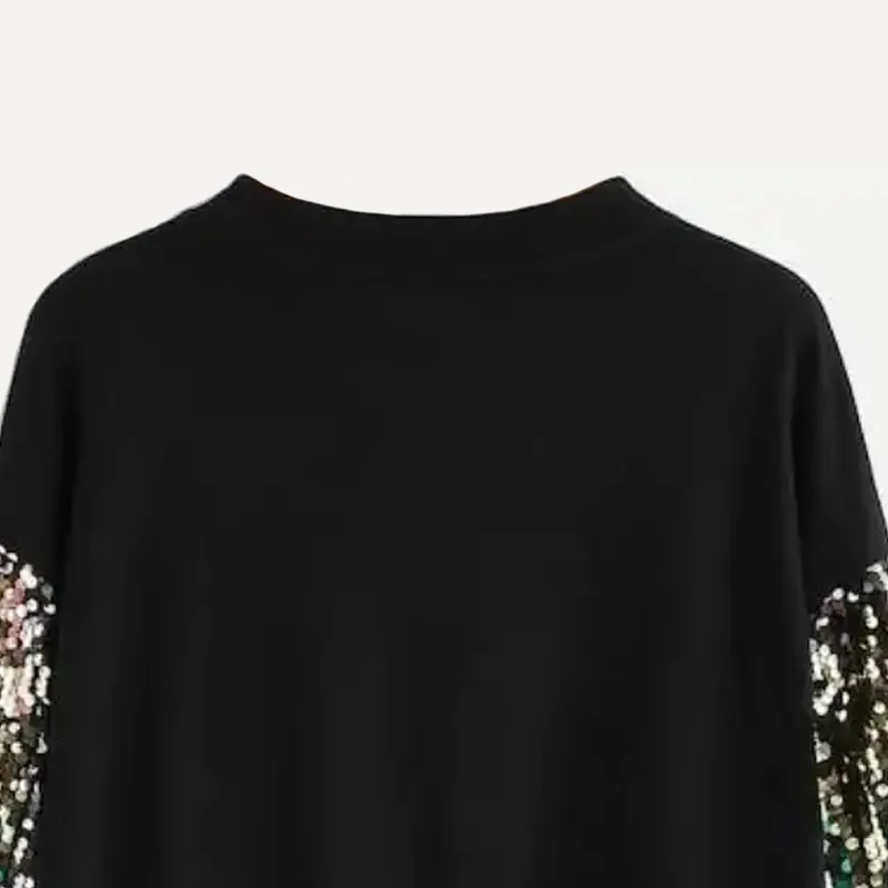 Женская Осенняя толстовка из полиэстера с длинным рукавом и круглым вырезом