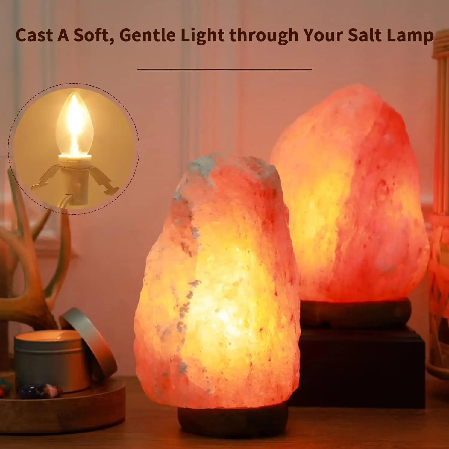 C 7 clip light cord for Christmas village house,C 7 Clip-in Lamp for Christmas Halloween Craft House Village Salt Lamp Decor