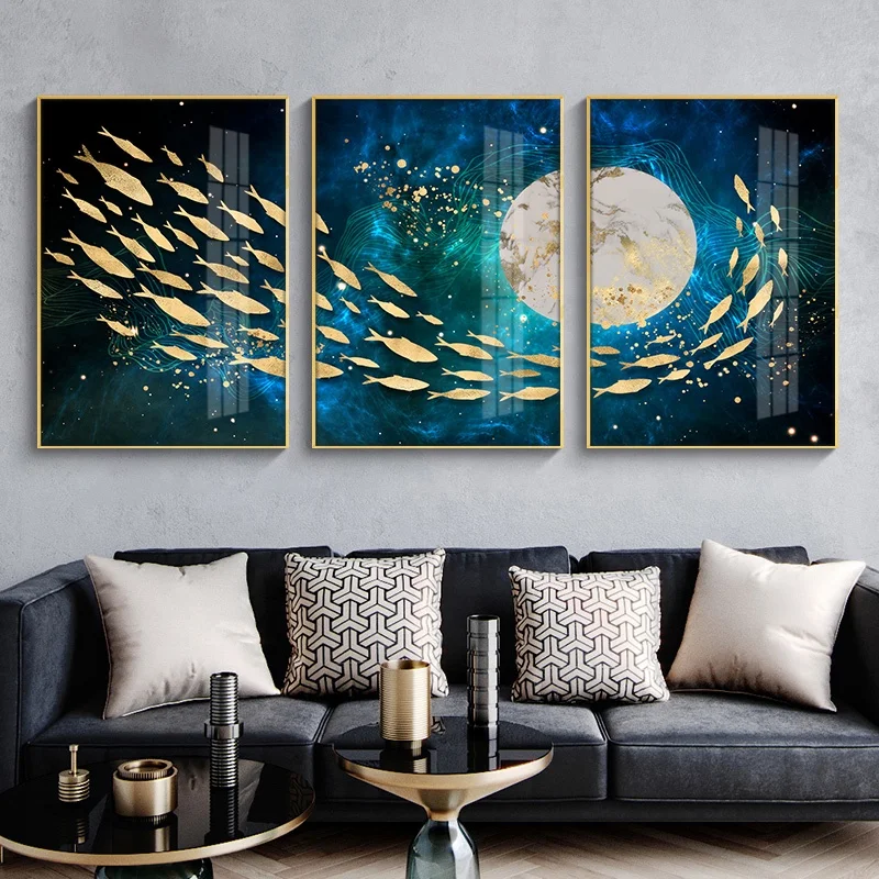 Abstract Picture Painting Glass Crystal Wall Art With Aluminium Frame