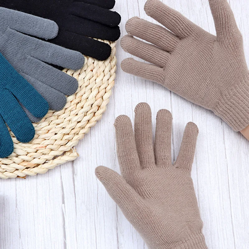 Wholesale Custom Factory Direct Warm Winter Gloves For Men And Women Thick Wool Knitted Gloves