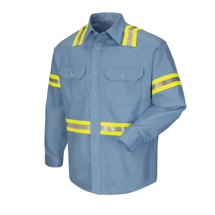 Wholesale Nylon Cotton FRC Fire Resistant Flame Resistant Welder Fireproof Work Fire Proof FR Shirts For Men