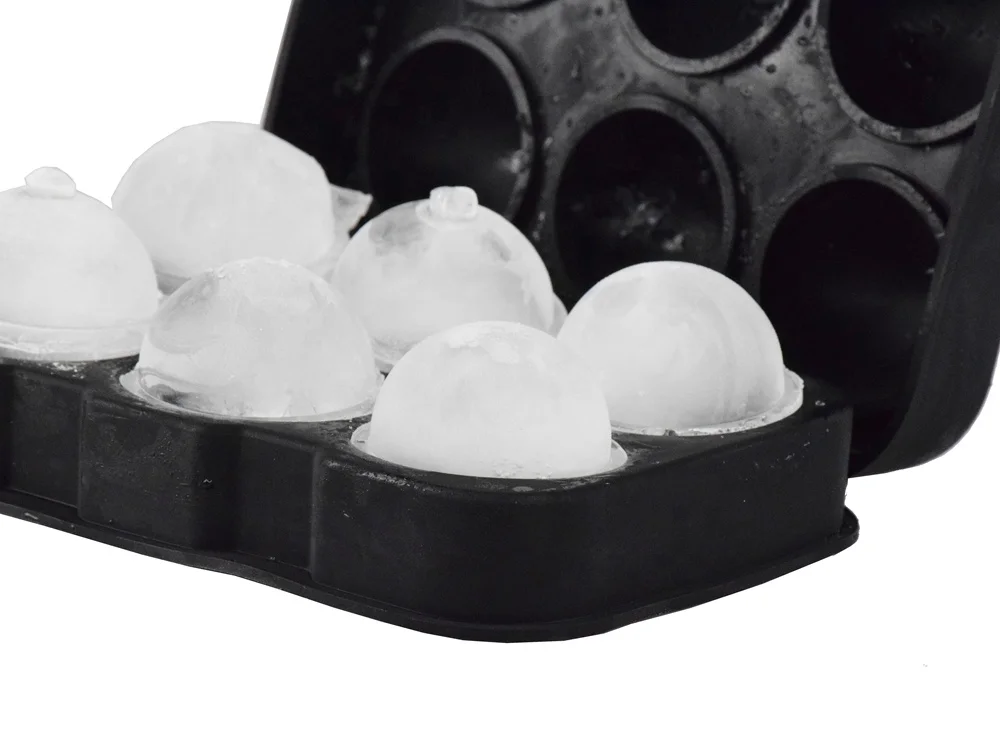 Z Ice Cube Round 6 Pcs Ball Ice Cube Tray Silicone Ice Mould For Holidays Or Home Use BP301