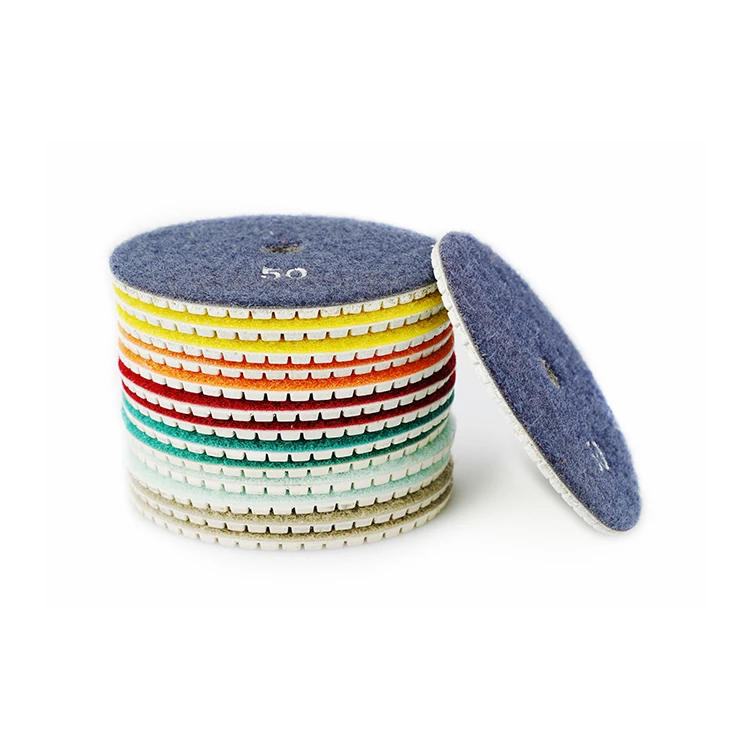 7pcs 100MM Resin Bond Diamond Wet Polishing Pads Flexible Grinding Disc for Marble & Granite Tile Sanding Quality Product