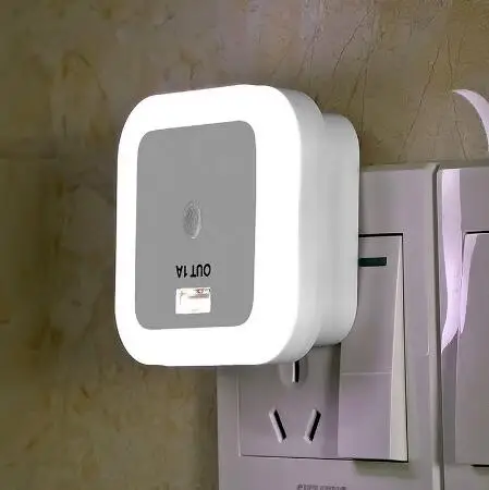 Светодиодный мини-светильник с оптическим управлением настенный ночник USB-выходом
