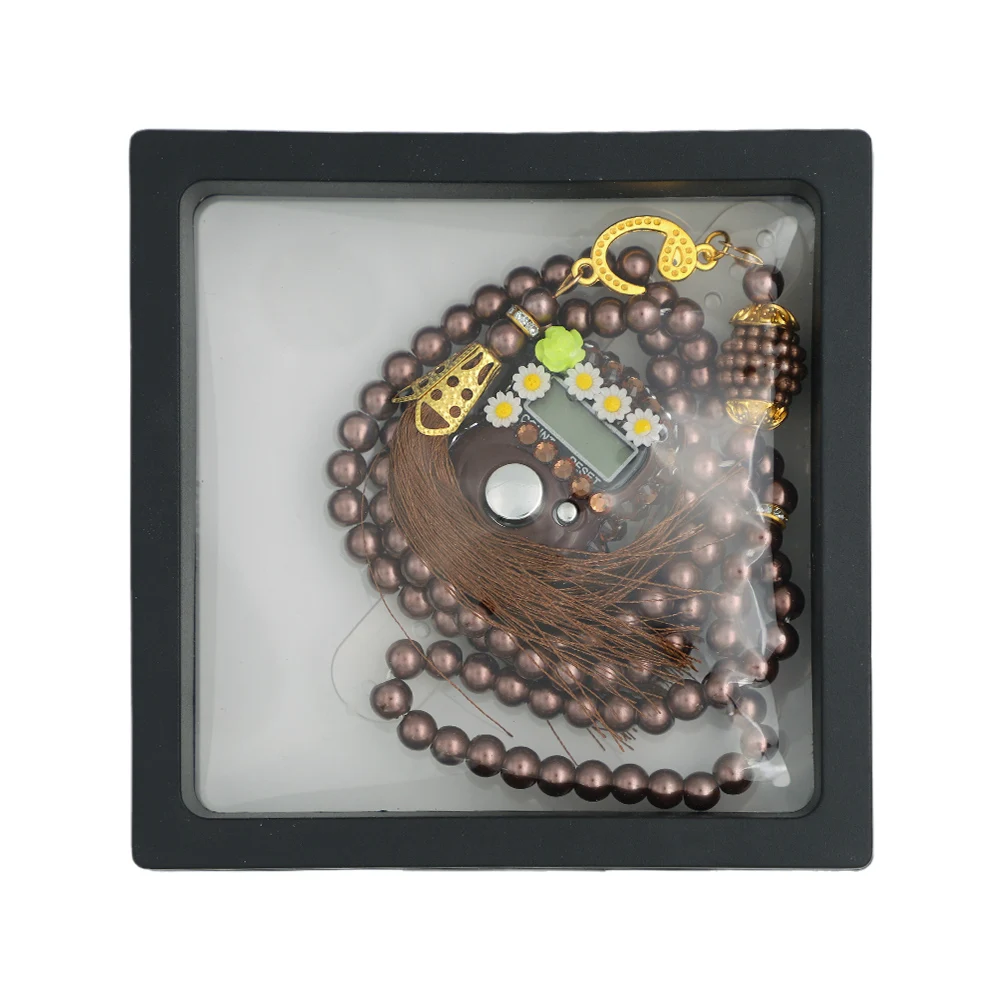 Рамадан стеклянные бусины мусульманский подарок четки Tasbih набор счетчик пальцев для исламской молитвы tasbih zahler