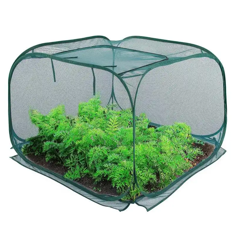 Pop Up Mesh Plant Cover, Plant Protector for Raised Garden & Flower Bed, Net Cage Plant Guard for Fruits, Vegetables, Seedlings