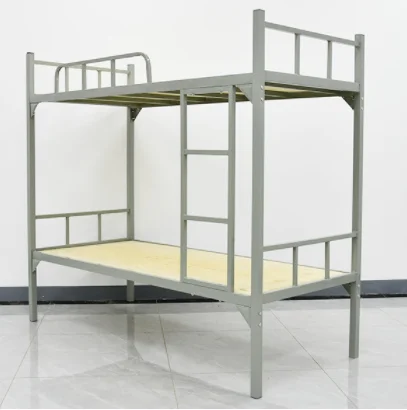 Hot sale thickening cheap modern custom round pipe white strong bunk bed adult double