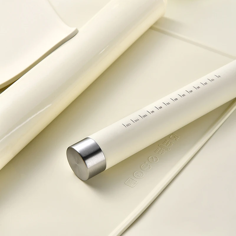 Food Grade Baking Tools Stainless Steel Wooden Silicone Rolling Pin with Measurement Scale Cartoon Pastry Cutter