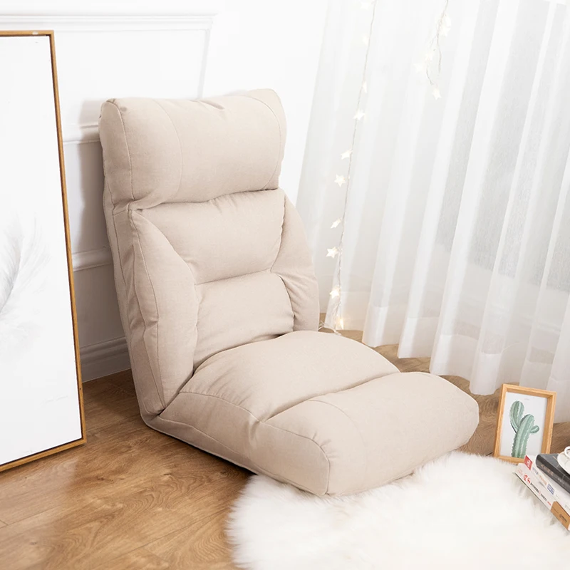 Luxury Recliner Seating Folding Floor Chair Tatami Yellow Lazy Sofa