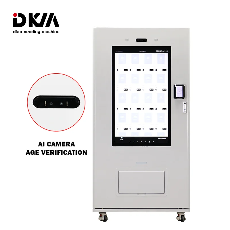 DKM AI Smart Camera Fridge Refridgorator Large Touch Screen cbd Vending Machine With Age Verification For Sale