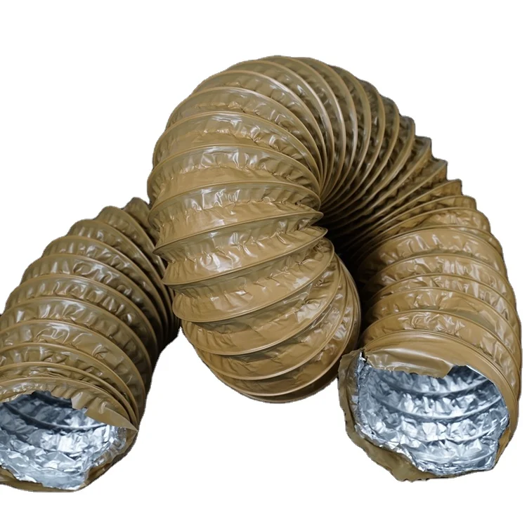 Aluminum PVC Flexible Air Duct Ventilation Fan for HVAC Systems Heating and Air Conditioning in Greenhouse Agricultural Use