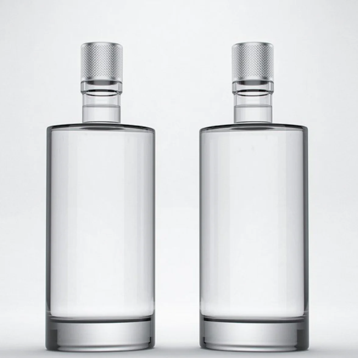 High-end customized super flint empty glass wine bottle 250ml 350ml 500ml vodka whisky gin glass bottle with cork