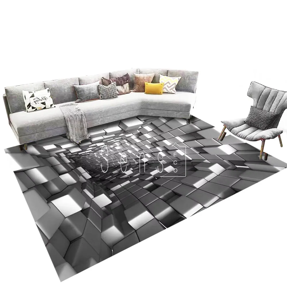 Non-Slip Center Rug Carpet  Optical Illusion 3D Printed Carpets 200*300 Floor Mats