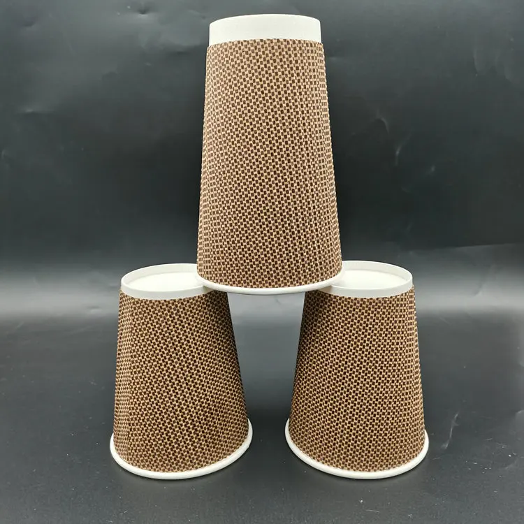 Shrink pack 12oz paper cup and cup lid set