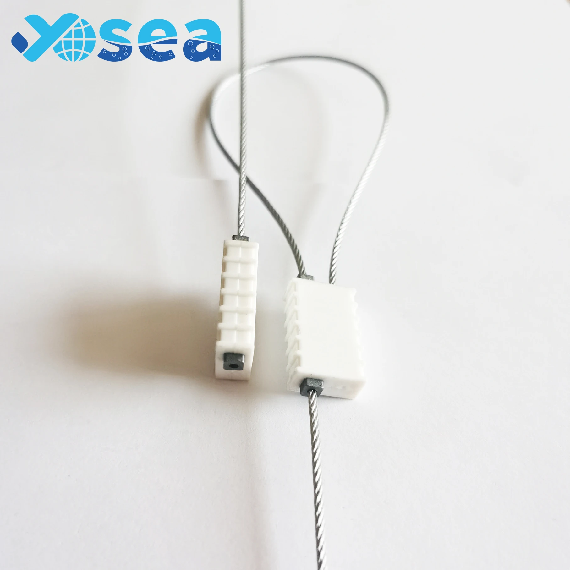 steel cable seal cover plastic hole rubber seal cable lock with zinc alloy insert