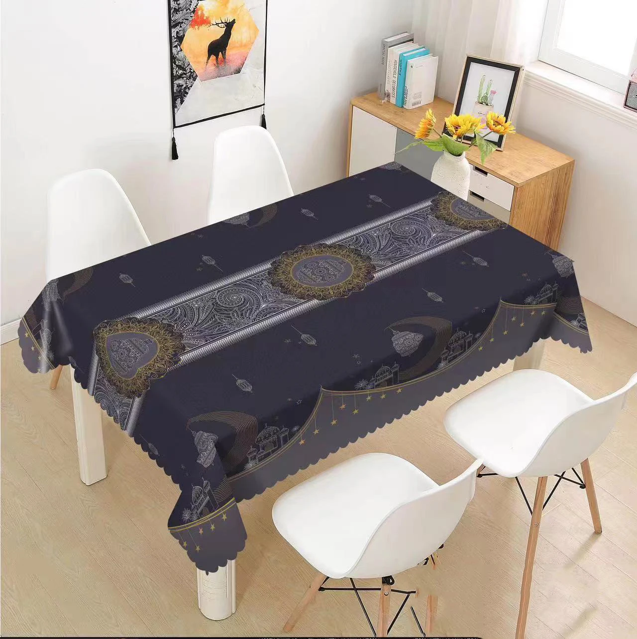 Muslim Ramadan Waterproof PVC Fabric for Ramadan PVC Tablecloth