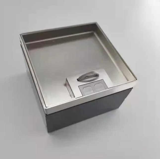 Recessed design floor power sockets exhibition power outlet floor socket box with USA socket