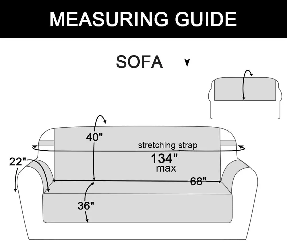 
Furniture Protector Waterproof Sofa Cover for 3 Seater Couch 