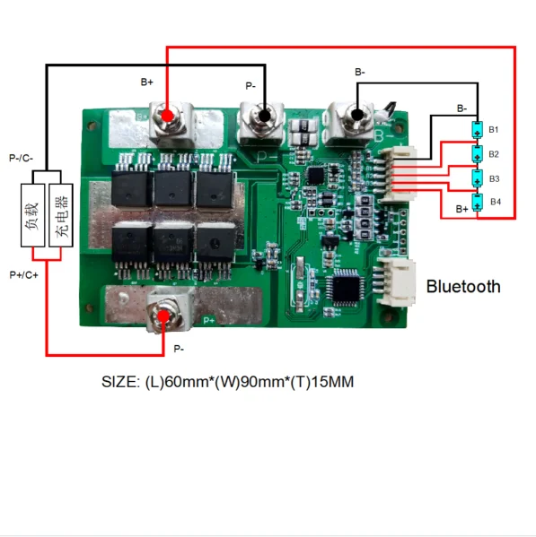 LWS Motorcycles Starting 12v Lifepo4 BMS PCB Circuit Boards Smart BMS 4S Lithium ion Battery BMS 12v 3S with BT App