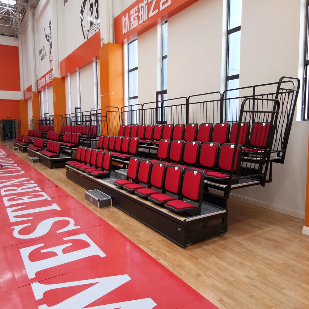 PP Spectator Seating Shell Sport Center Retractable Bleachers Tip-up Foldable  Cushion Option Color Customized