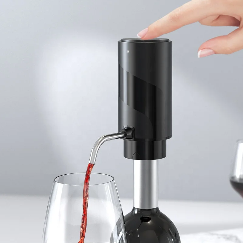 Arrival Electric Wine Dispenser Elegant Decanter Wine Aerator Factory Direct New Gift Box Luxury CE Customized Party Silicon ABS