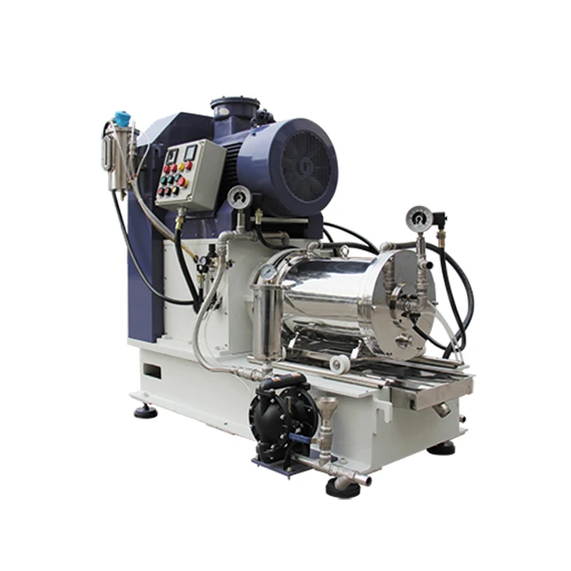 2024 High efficiency pin-type super fineness  horizontal sand mill FDS60 75kw for batch production 1-5 um with cooling system