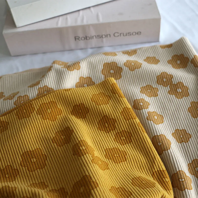 Yellow 8w 11w 14w 16w 21w 100% cotton corduroy fabric for pants